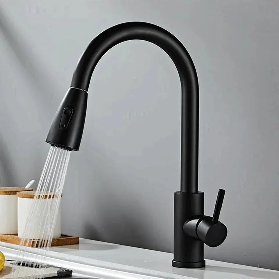 Grifo de cocina extraíble de acero inoxidable Novyra AquaFlex
