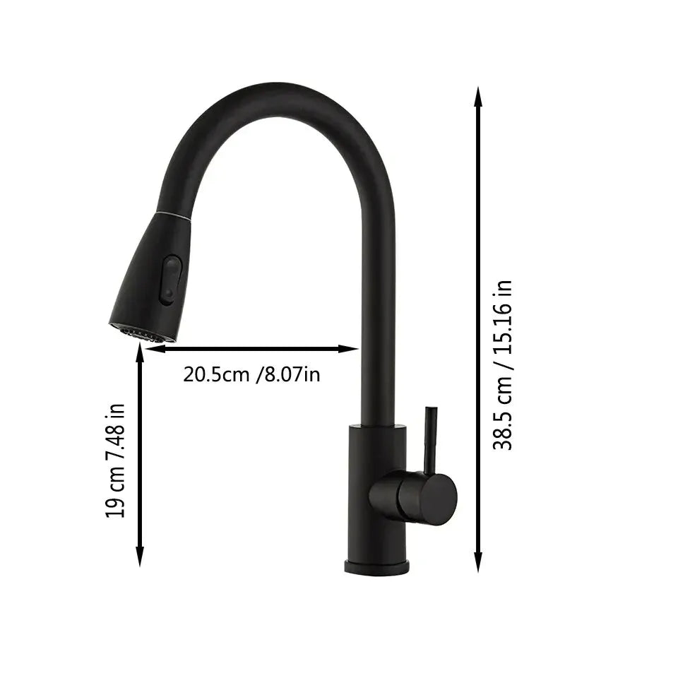 Grifo de cocina extraíble de acero inoxidable Novyra AquaFlex