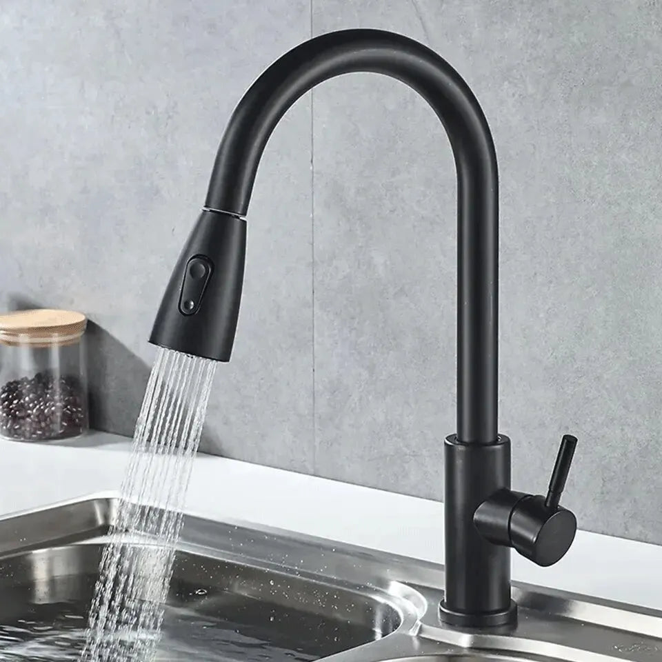 Grifo de cocina extraíble de acero inoxidable Novyra AquaFlex