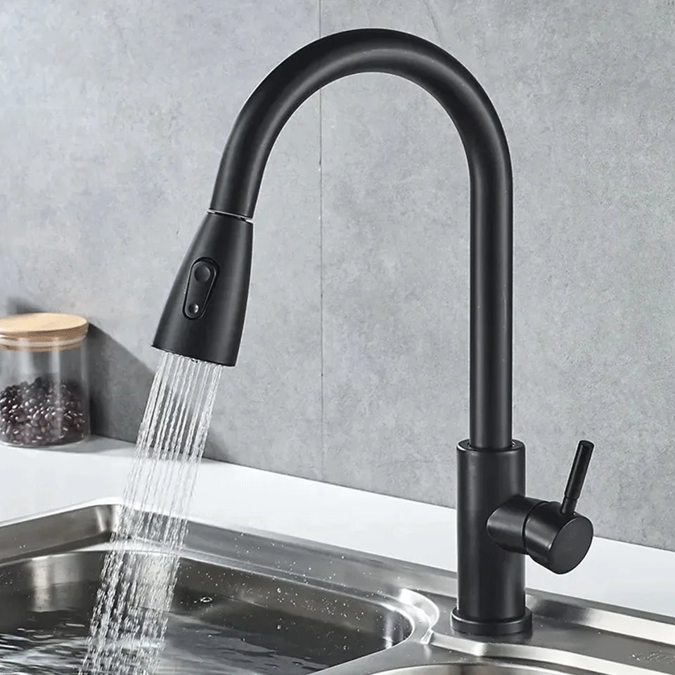 Grifo de cocina extraíble de acero inoxidable Novyra AquaFlex